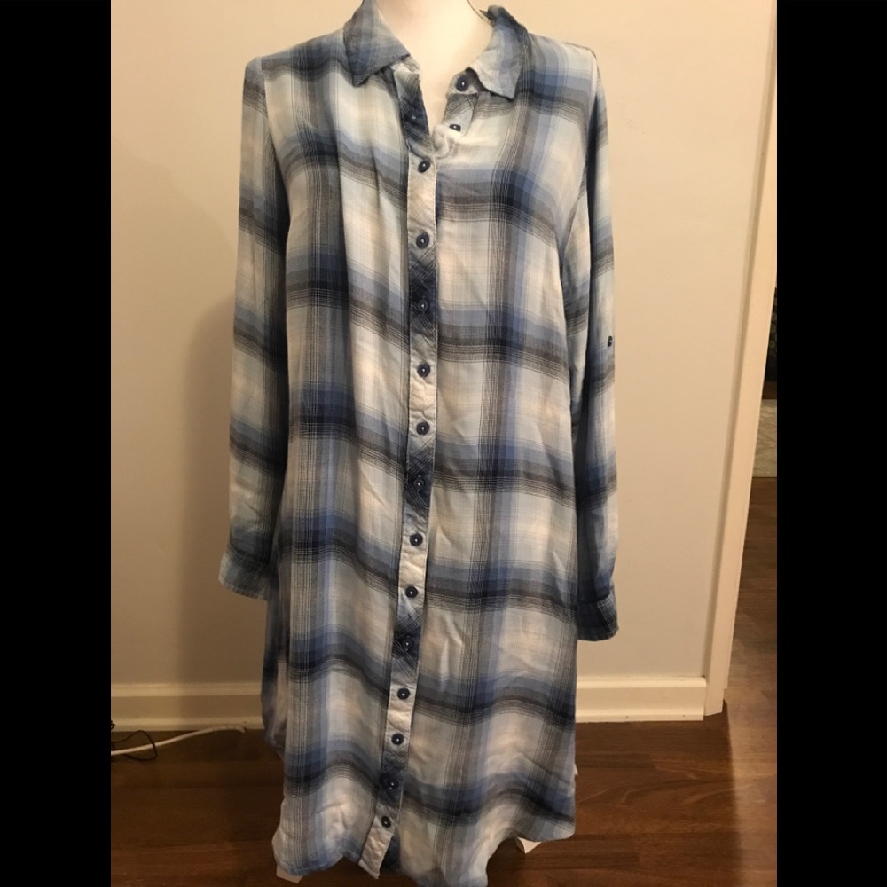 Blue plaid Torrid tunic